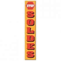 Affiche "STOP SOLDES" L20 H82 cm