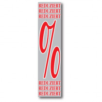 Banner "REDUZIERT %" 170 X 40 CM