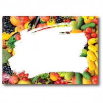 Paquet de 10 étiquettes carton  FRUITS ET LEGUMES  L140 H100 mm