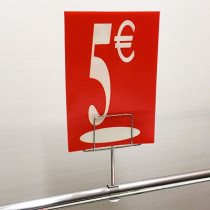 Panneau polypro "5€" L17,5 H24,5 cm