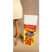 Panneau rigide LIQUIDATION TOTALE -50% Avant Cessation L30 H80 cm avec chevalet arriere