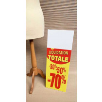 Panneau rigide LIQUIDATION TOTALE -70%  L30 H80 cm avec chevalet arriere