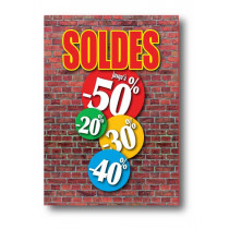 Affiche XXL SOLDES BRIQUES  L120 H170cm