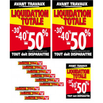 Kit de 12 Affiches "LIQUIDATION TOTALE" 04