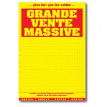 Affiche "GRANDE VENTE MASSIVE" L120 H170 cm