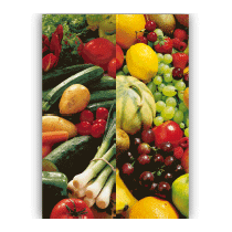 Panneau "Fruits et légumes" L100 H140 cm
