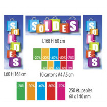 Kit de 3 affiches, 10 cartons et 250 etiquettes papier