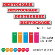 KIT de 4 affiches DESTOCKAGE