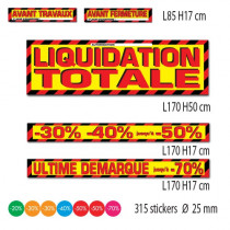 Kit de 5 affiches "LIQUIDATION TOTALE"