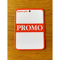 Paquet de 100 étiquettes carton "promo" L50 H70 mm
