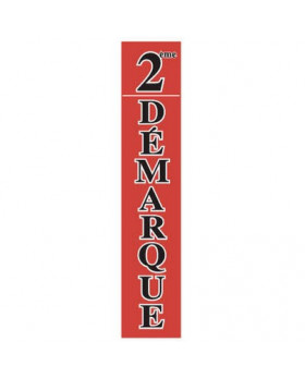 Affiche "2ème DÉMARQUE" fluo L25 H115 cm