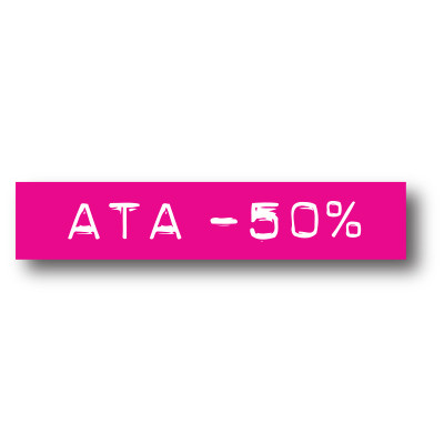 Cartel ATA -50%, 70 x 14 cm