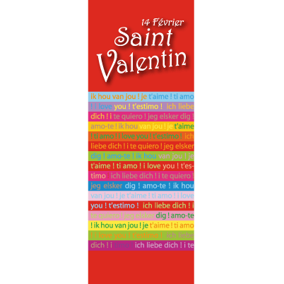 Affiche "Saint Valentin" L43 H115 cm