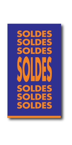 Affiche "SOLDES....SOLDES...SOLDES..." L40 H73 cm