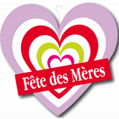 Coeur carton "Fête des Mères" L57 H45 cm