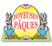 Carton "Joyeuses Pâques" L45 H32 cm