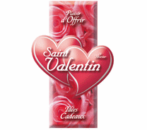 Carton "Saint Valentin" L43 H65 cm