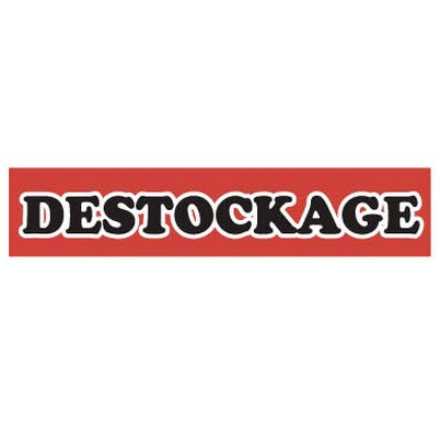 Affiche "DESTOCKAGE" fluo L115 H25 CM