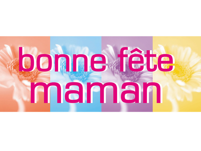 Paquet de 50 étiquettes carton "Bonne fête maman" multi couleur