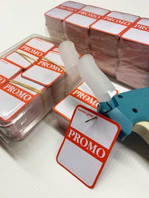 Paquet de 100 étiquettes carton "promo" L50 H70 mm