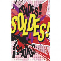 Affiche "SOLDES" XXL - version BD L120 H170  cm