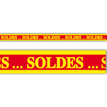 Affiche "SOLDES...SOLDES..." L165 H10 cm