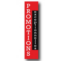 Affiche "PROMOTIONS EXCEPTIONNELLES" L30 H115 cm