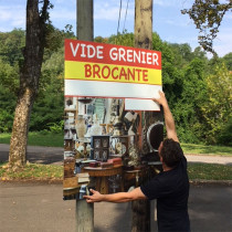 Panneau "Brocante Vide-grenier" L100 H140 cm