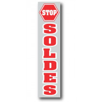 Affiche "SOLDES"  L40 H165 cm