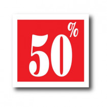Affiche "50%" L40 H40 cm