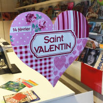 Carton découpé Saint Valentin L48 H46 cm