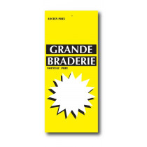Paquet de 100 étiquettes papier  GRANDE BRADERIE L60 H140 mm