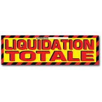 Sticker adhésif "Liquidation totale" L200 H60 cm