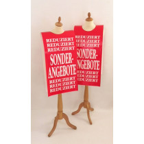 Affiche mannequin  "SONDER ANGEBOTE..." L40 H168 cm