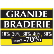 Affiche "GRANDE BRADERIE" XXL L140 H100 cm