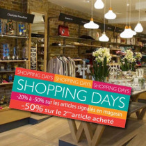 Affiche  SHOPPING DAYS  L100 H35 cm