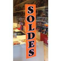 Affiche "SOLDES" fluo L25 H115 cm