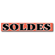 Affiche "SOLDES" L168 H20 cm