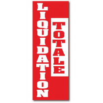 Affiche "LIQUIDATION TOTALE" L30 H82 cm