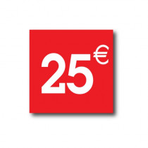 Sticker adhésif " 25€ "  L40 H40 cm