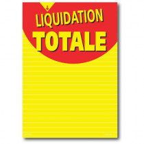 Affiche "LIQUIDATION TOTALE" L120 H170 cm