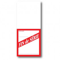 Paquet de 250 étiquettes papier "FIN de SERIE" L52 H120 mm