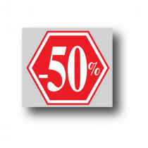 Affiche "-50%" L40 H40 cm