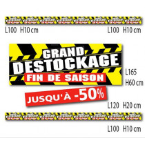 Kit de 6 affiches " GRAND DESTOCKAGE  FIN DE SAISON"