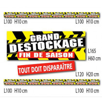 Kit 6 affiches " GRAND DESTOCKAGE  FIN DE SAISON"