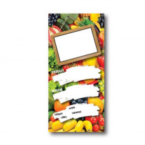 Paquet de 100 étiquettes carton  FRUITS ET LEGUMES  L70 H150 mm