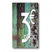 Panneau PVC 3€, 20x35cm