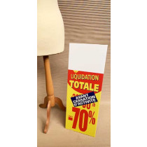 Panneau rigide LIQUIDATION TOTALE -70% Avant Cessation L30 H80 cm avec chevalet arriere