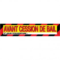 Affiche "AVANT CESSION DE BAIL" L85 H17 cm