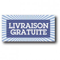 Sticker adhésif "LIVRAISON GRATUITE" L80 H40 cm